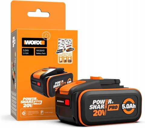 Akumulator Li-Ion Worx 20 V 5Ah ORYGINAŁ ! WA3645