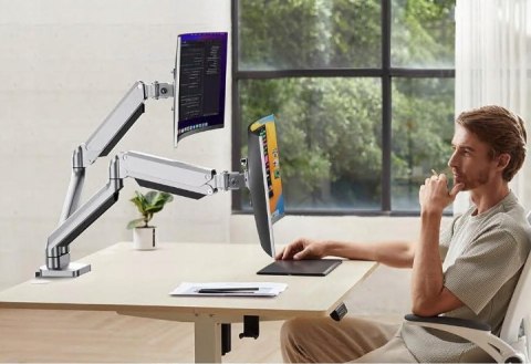 ErGear Podwójny stojak na monitor dla 13"-32" sprężyny gazowe LCD/LED