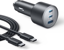 Ładowarka samochodowa 167,5W Anker 3-portowa 2x USB-C 1x USB-A +Kabel USB-C
