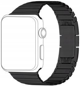 Pasek TOPP do Apple Watch (42/44/45mm) Czarny