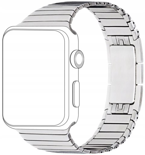 Pasek TOPP do Apple Watch (42/44/45mm) Srebrny