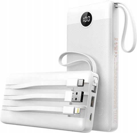 VEEKTOMX VT201 POWERBANK BIAŁY 20000 MAH